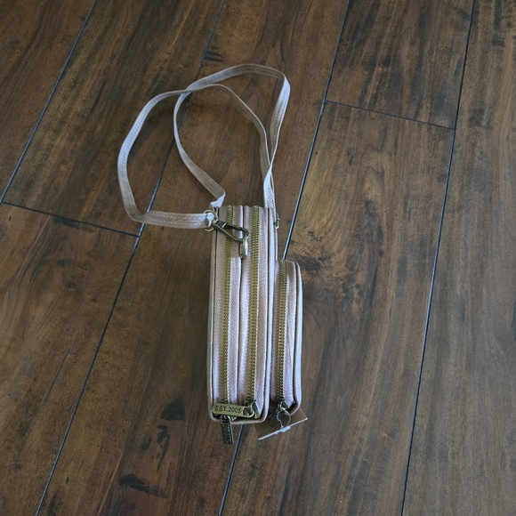 Kangaroo Australia Three Zip Wallet Travel Crossbody Bag Outback Style Brown - Picture 2 of 10